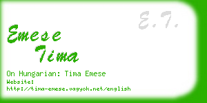 emese tima business card